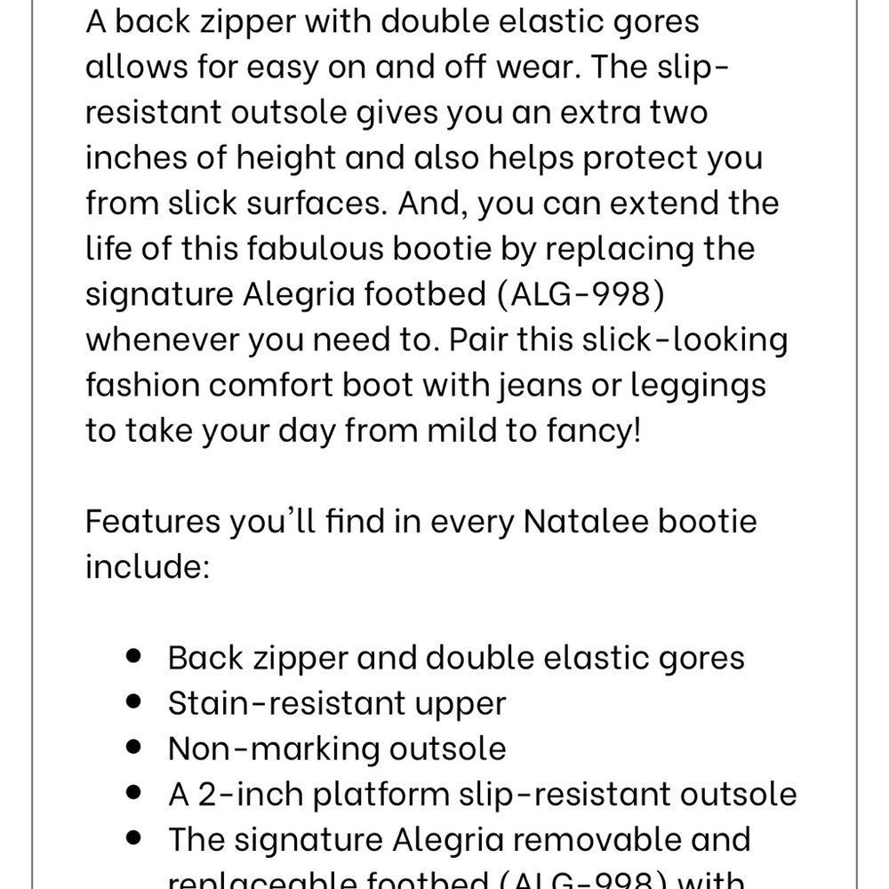Alegria Natalee Cognac and Roses Bootie - Picture 9 of 10